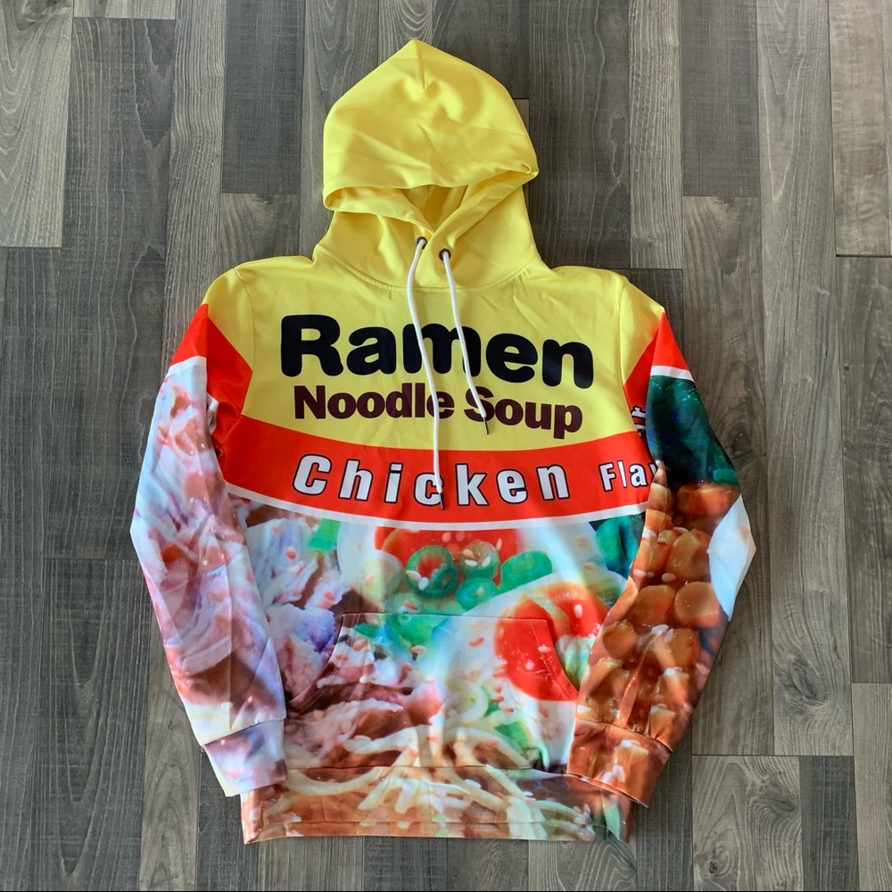 NWT Pizoff Ramen Chicken Noodle Soup Hoodie 
Size Large